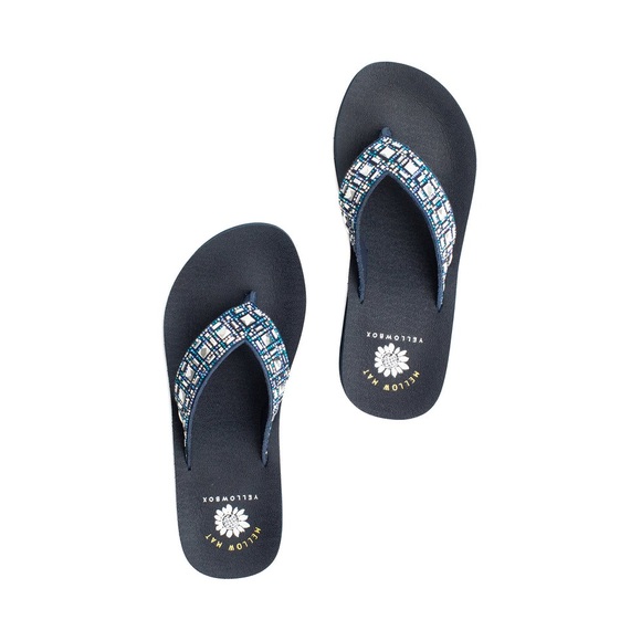 Yellow box Pria Flatform Sandal color blue multi medium width - Picture 3 of 4